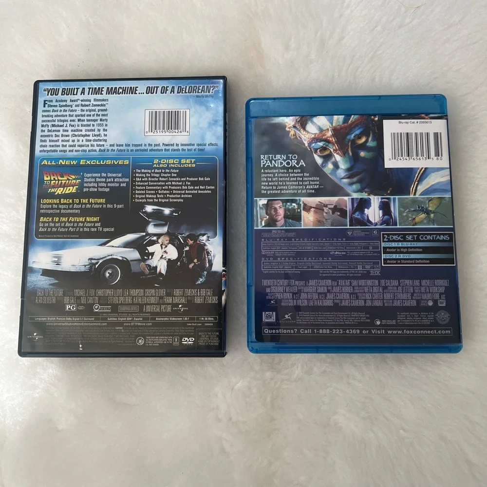 Blu-ray Disc Set Avatar And Back to the Future DVD